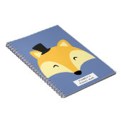 carnet de notes scolaire pour garçon au renard ble (Côté Droit)