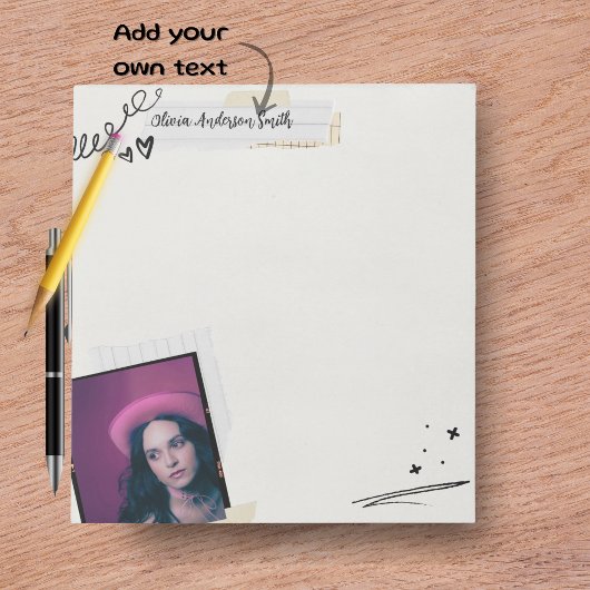 Carnet de notes Scrapbook | Cadeau photo & nom per