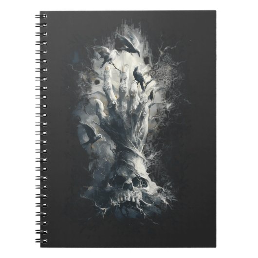 Carnet de notes Skull Hand Ravens gothique art som (Devant)