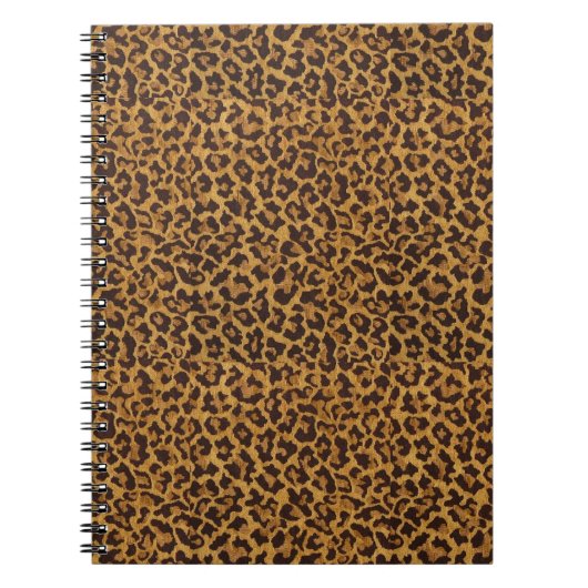Carnet de notes spirale imprimé léopard rockabilly (Devant)
