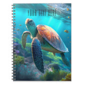 Carnet de notes sur la tortue marine – Titre perso (Devant)