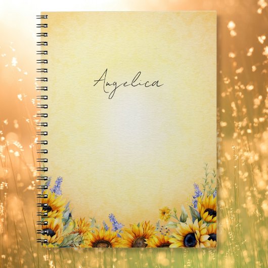 Carnet de notes Tournesol Aquarelle