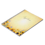 Carnet de notes Tournesol Aquarelle (Côté gauche)