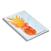 Carnet de notes tropical à l'aquarelle Ananas (Côté Droit)