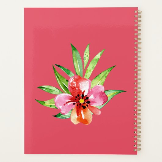 Carnet de notes tropical Flamingo (Dos)