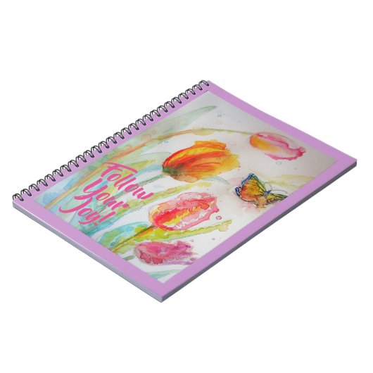 Carnet de notes Tulipes Fleur Rose (Côté gauche)