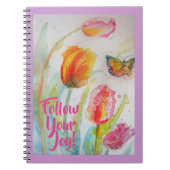 Carnet de notes Tulipes Fleur Rose (Devant)