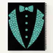Carnet de notes Tuxedo Parties scintillant Turquoi (Dos)