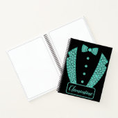 Carnet de notes Tuxedo Parties scintillant Turquoi (Intérieur)