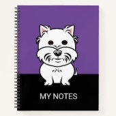 Carnet de notes West Highland White Terrier de des (Devant)