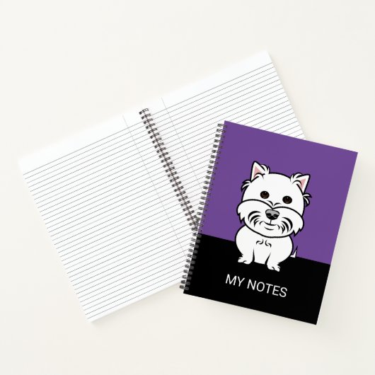 Carnet de notes West Highland White Terrier de des (Intérieur)