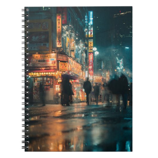 Carnet de nuit Blured Neon Rain (Devant)