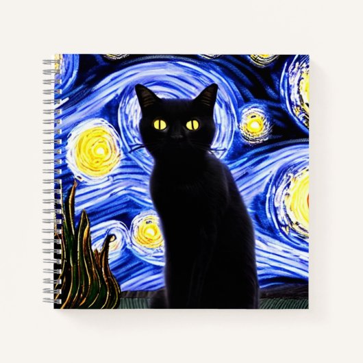 Carnet de nuit Starry Cat (Devant)