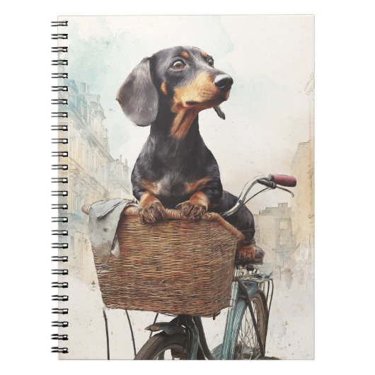 Carnet de panier à bicyclette Dachshund (Devant)