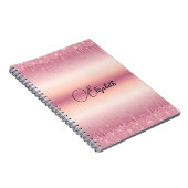 Carnet de Parties scintillant à séchage rose perso (Côté Droit)