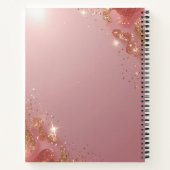 Carnet de Parties scintillant en or Rose personnal (Dos)