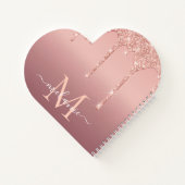 Carnet de Parties scintillant or rose Nom personna (Dos)