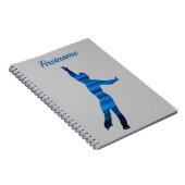 Carnet de patinage artistique masculin - Bleu (Côté Droit)