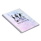 Carnet de patinage artistique - rose à bleu (Côté Droit)