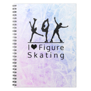 Carnet de patinage artistique - rose à bleu
