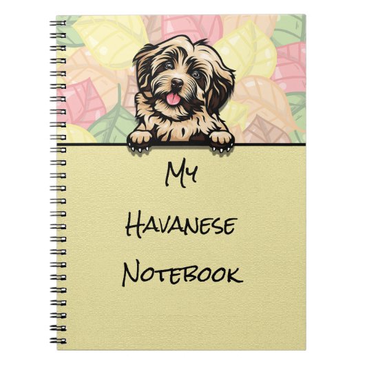 Carnet de Peeking Cute Havanese (Devant)