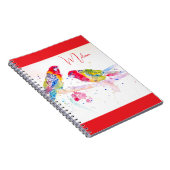 Carnet de peinture à l'aquarelle rouge Rosella Par (Côté Droit)