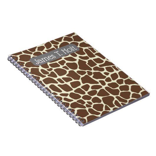 Carnet de Personnaliser - Impression Giraffe (Côté Droit)