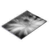 Carnet De Pétales De Fleur De Dahlia Noir Et Blanc (Côté gauche)