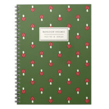 Carnet de petits champignons (vert)