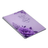 Carnet de photos à spirale florale violette – (Côté Droit)