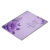 Carnet de photos à spirale florale violette – (Côté gauche)