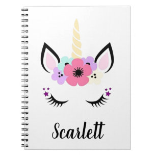 Carnet de photos à spirale - Tête de licorne