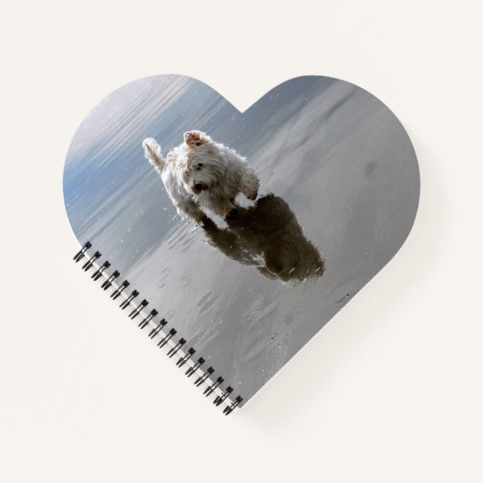Carnet de photos de réflexion Beach Westie (Devant)