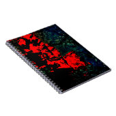 Carnet de photos en spirale abstrait orange foncé, (Côté Droit)