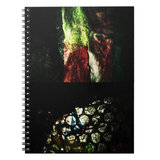 Carnet de photos spirale abstraite sombre, Simple (Devant)