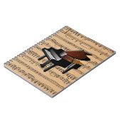 Carnet ~ de piano avec l'arrière - plan de musique de (Côté gauche)