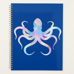 Carnet de pieuvre aquarelle