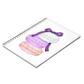 Carnet de pile de Macaron d'aquarelle (Côté gauche)