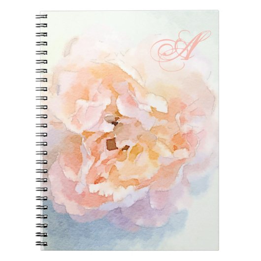 Carnet de pivoine de monogramme (Devant)
