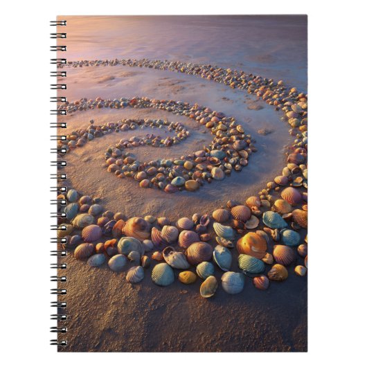 Carnet de plage de coquillages colorés Spiral (Devant)