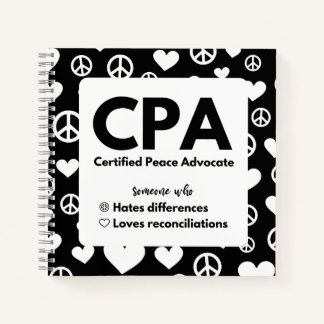 CARNET de plaidoyer de paix certifié CPA