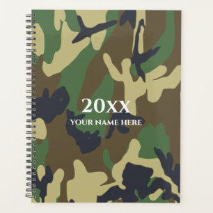 Carnet de planificateur Camo Vert