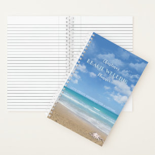 Carnet de planificateur de mariage de plage avec v