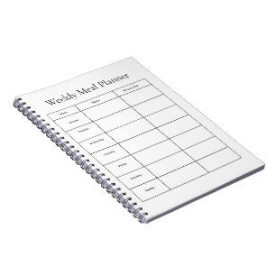 Carnet de Planificateur de Repas Hebdomadaire