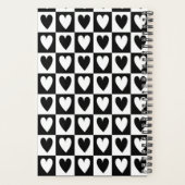 Carnet de planification d'amour à coeurs noirs et (Dos)