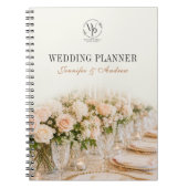 Carnet de planification de mariage floral élégant  (Devant)