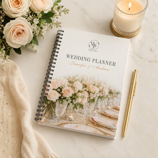 Carnet de planification de mariage floral élégant 