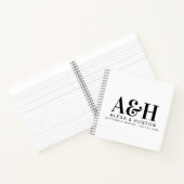 Carnet de planification de monogramme personnalisé (Intérieur)