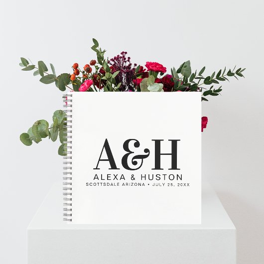 Carnet de planification de monogramme personnalisé