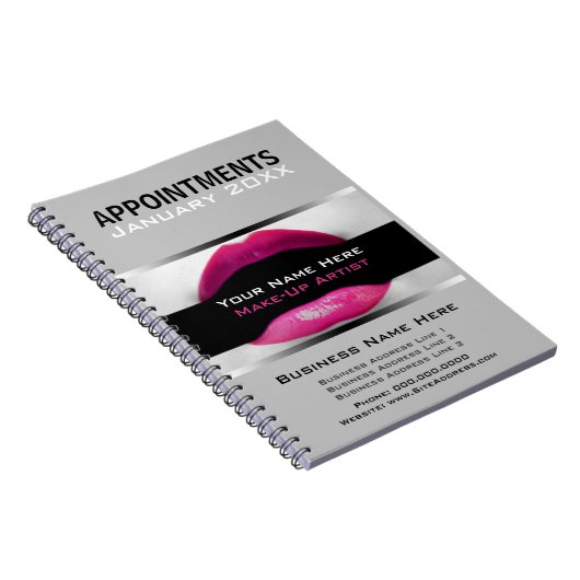 Carnet de planification de rendez-vous d'artiste (Côté Droit)